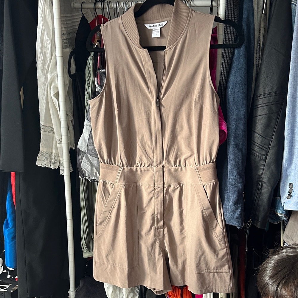 Tan Sleeveless Romper athleta